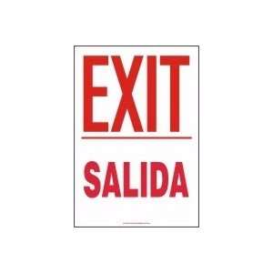  ENGLISH/SPANISH (MEX EXIT 14 x 10 Plastic Sign