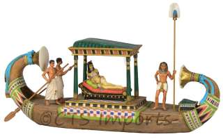 Cleopatra On Her Boat Collectable Figurine Ancient Egyptian Queen 
