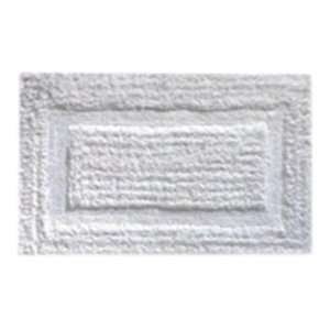   Etc 17 by 24 Inch Cotton Beau Rivage Bath Rug, White: Home & Kitchen