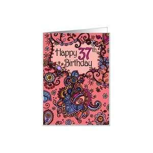  Happy Birthday   Mendhi   37 years old Card: Toys & Games