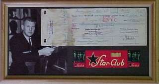 Beatles MANFRED WEISSLEDER Signed Star Club Payment Receipt Wood Stage 
