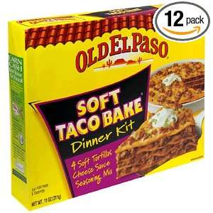 Old El Paso Dinner Kits, Soft Taco Bake, 8.7 Ounce Boxes (Pack of 12)