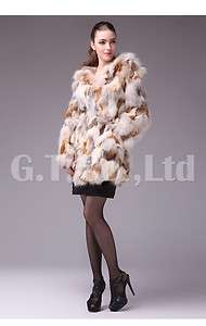 0226 women fox fur coat overcoat coats jacket jackets garment clothes 