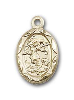 12K Gold Fill Saint Michael Archangel Pendant Necklaces  