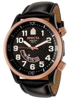 Invicta 0385 Mens Invicta II Black Leather Watch  