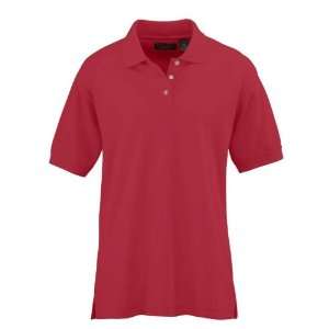   Pique Polo LADIES POLO, 60C/40P,RED, SMALL: Health & Personal Care