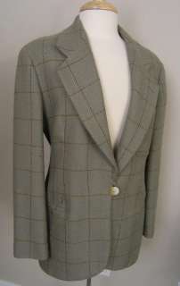 Giorgio Armani Le Collezioni Tweed Blazer Gray 8 Wool  