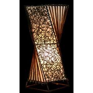  Adong Bamboo Table Lamp with White Cotton Lining by House 