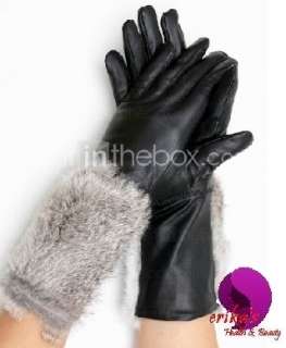 New Ladies Womans Winter Cozy Warm TS Long Rabbit Fur Black Sheep 