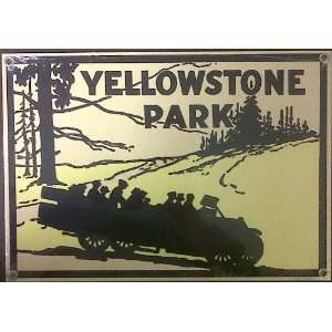 Yellowstone Park Porcelain Sign: Office Products