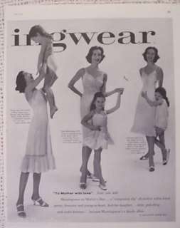 MUNSINGWEAR LADIES GIRLS UNDERWEAR OLD 1958 PRINT ADS  
