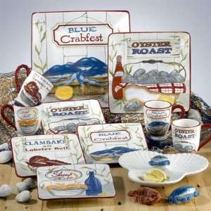 Sea Catch Dessert Plates, Assorted Set of 4, By Kate McRostie Plates 