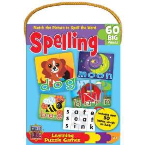   Mini Learning Games Spelling 60 Piece Matching Puzzle Toys & Games