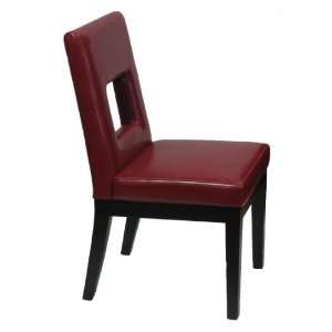  6 Red Nicole Leather Parsons Dining Room Chairs: Home 