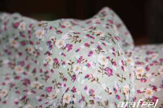 Floral Ruffle Blouson Chiffon smock top Budding Flowers mini dress 