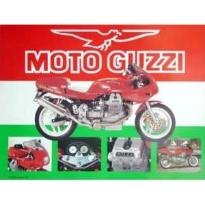  Moto Guzzi Daytona 1000 Full Color Poster Retro Vintage 
