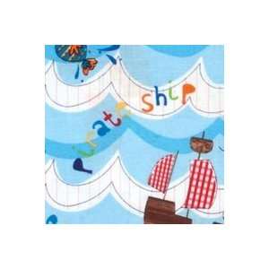   Pre cut Cotton 18x21 W 1/4yd novelty Pirate 6Pk 