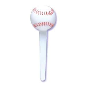  12 ct Baseball Cupcake Picks: Toys & Games