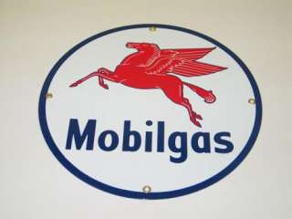 MobilGas Fuel Porcelain Sign  