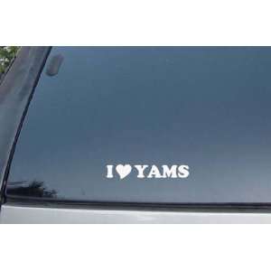  I Love Yams Vinyl Decal Stickers 