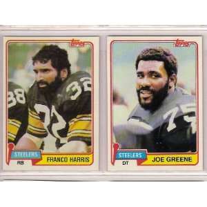  Pittsburgh Steelers 1981 Topps Football (2) Card Lot 