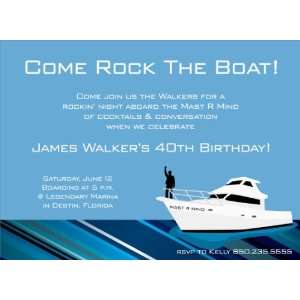  Rock the Boat Male Birthday Invitations: Health & Personal 