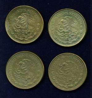MEXICO  ESTADOS UNIDOS  1984, 1985, 1987, & 1988  100 PESOS  COINS 