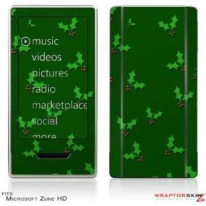  Zune HD Skin   Christmas Holly Leaves on Green by 
