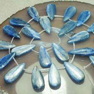 13x30mm Natural Blue Kyanite Teardrop Beads 4Pcs  