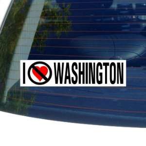  I Hate Anti WASHINGTON   Window Bumper Sticker: Automotive