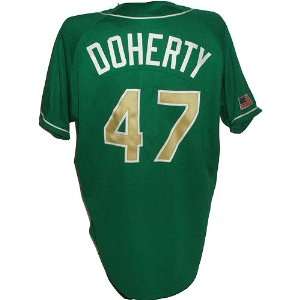   : # 47 Notre Dame Baseball Green Game Used Jersey: Sports & Outdoors