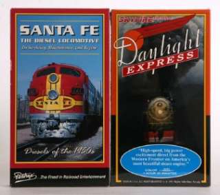 Railroad VHS Tapes  Santa Fe, Tower 55, Midwest, Daylight Express 