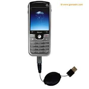 Retractable USB Cable for the O2 XPhone II IIm with Power Hot Sync and 