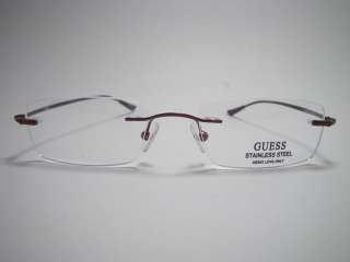 NEW GUESS RIMLESS EYEGLASS  FRAME GU1275 RD GU 1275  