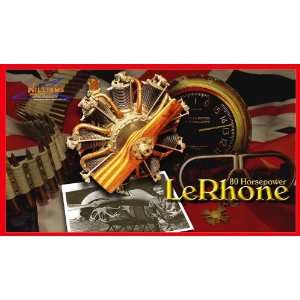   1916 LeRhone 80 Horsepower Rotary Engine Ltd. Production Plastic Kit