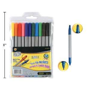 Twin Tip Markers 12 Colors