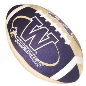  Washington Huskies Color Football Pillow: Sports 