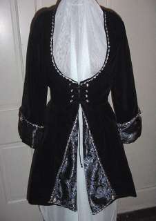 Custom Velvet Renaissance Pirate Bodice Gown Dress Costume Frock Coat 