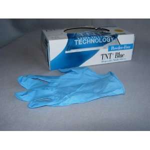 TNT Blue nitrile gloves, powder free   Small [ 1 Box(es)]:  