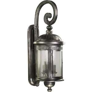  Quorum 7225 6 91 Presidio Wall Lantern, Silver Noir Finish 