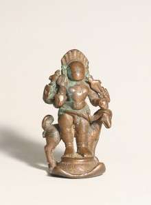 Indian Masterpiece ~ Authentic 16th century Bronze deity with canine 