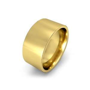  13.7g Mens Flat Wedding Band 10mm Comfort Fit 14k Yellow 