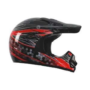  Raptor Red Medium Junior Off Road Helmet with Helium 