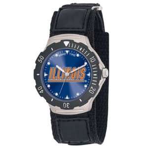   Illini Game Time Agent Velcro Mens NCAA Watch: Sports & Outdoors