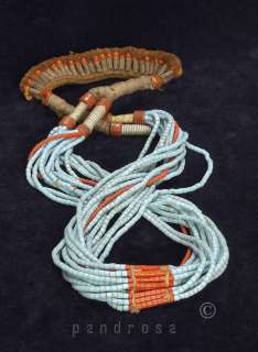   tribal glass bead necklace from Yoruba tribes, Nigeria 1960s  
