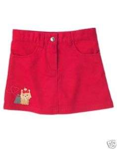 Gymboree New york Girl Yorkie Dog Red Skirt TWINS? 4 4t  