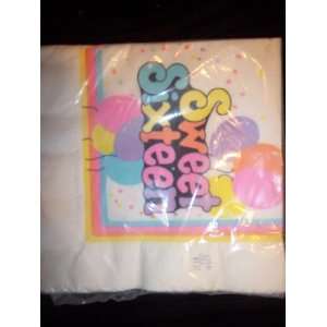  Sweet Sixteen Party Napkins Retro 80s Toys & Games