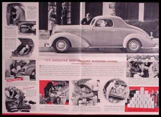 1936 Studebaker Business Coupe Brochure, Original Xlnt 36  