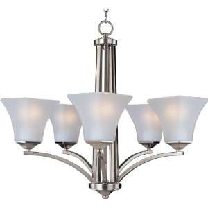 Maxim Lighting 83095FTSN Aurora EE 5 Light Chandelier, Satin Nickel 