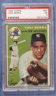 1954 Topps, #50, Yogi Berra(HOF), PSA 5, EX  